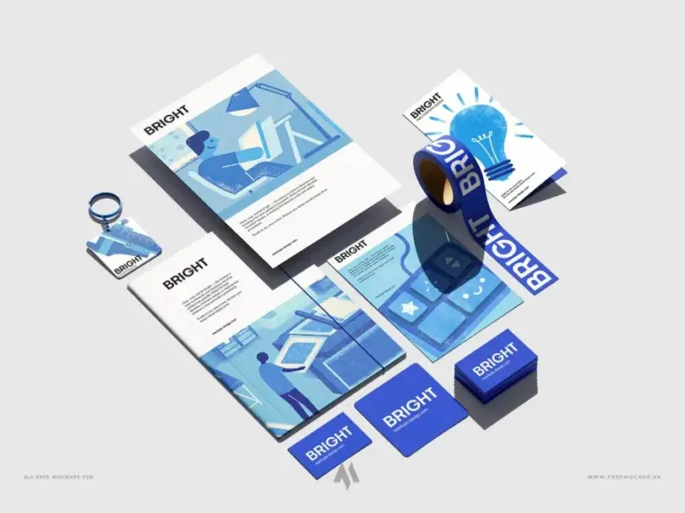 Bộ mockup nhận diện thương hiệu toàn diện