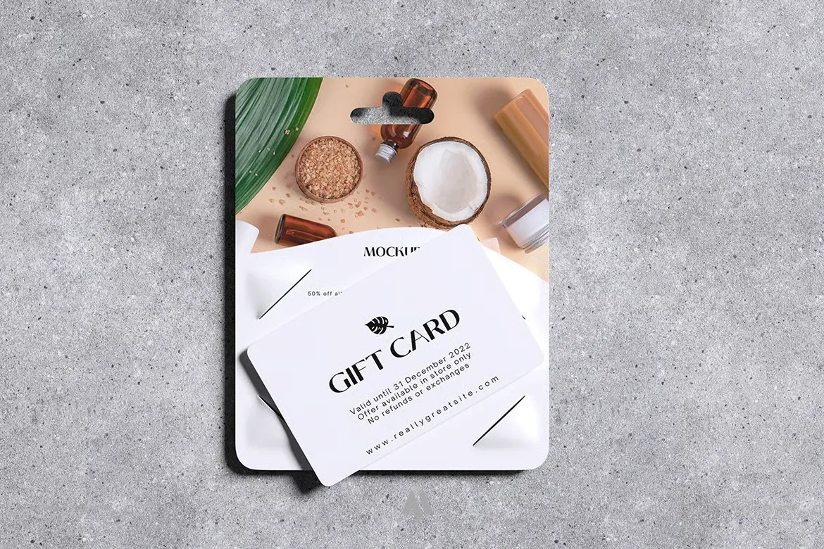 Mockup thẻ quà tặng