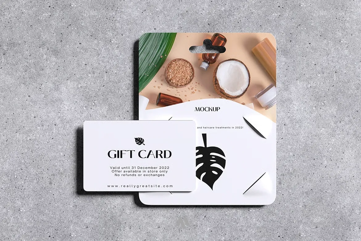 Mockup thẻ quà tặng