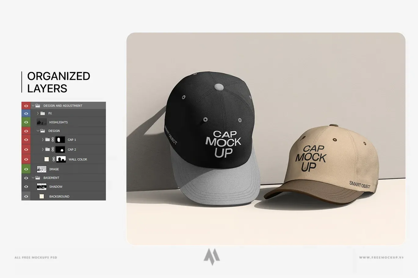 Mockup mũ lưỡi chai