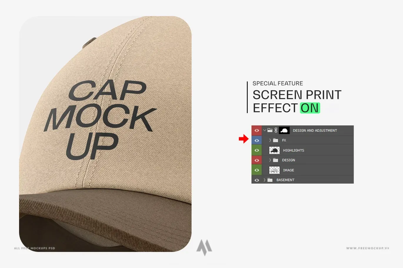 Mockup mũ lưỡi chai