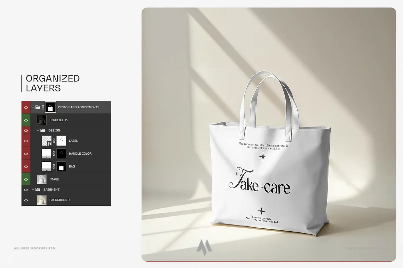 Mockup túi vải canvas sành d