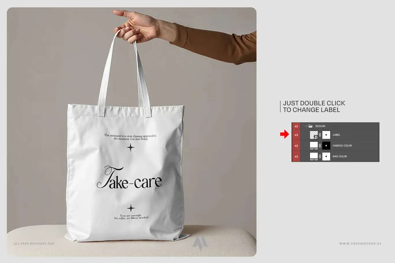 Mockup túi vải canvas