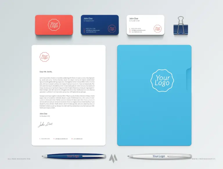 Mockup branding thương hiệu miễn phí