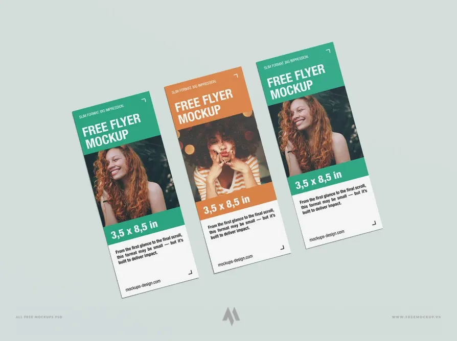 Mockup tờ rơi khổ dọc