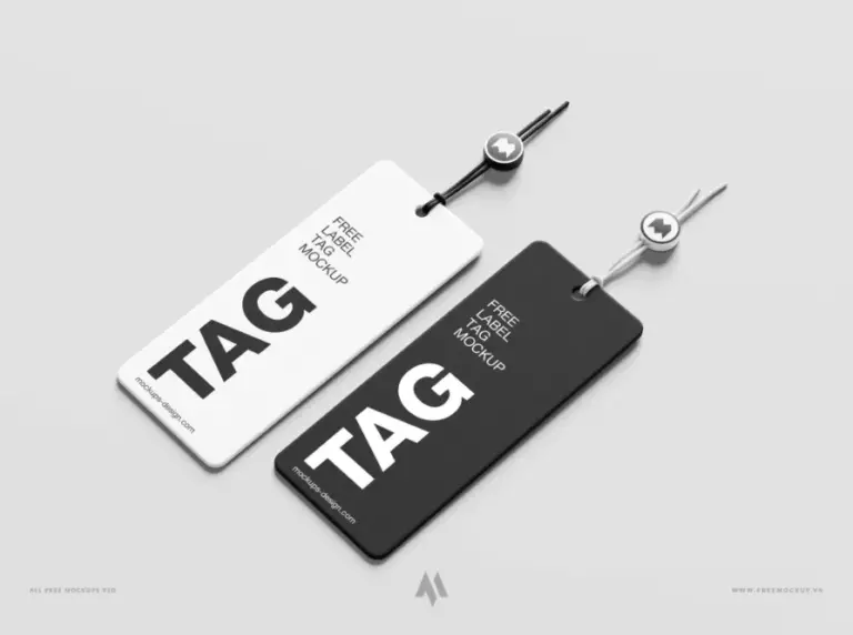 Mockup thẻ tag thời trang cao cấp
