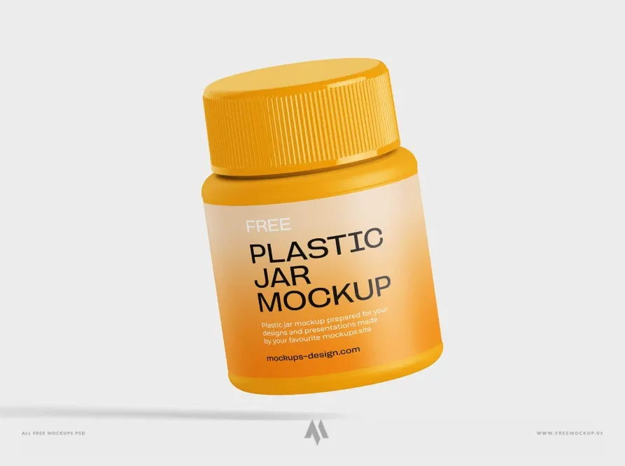 Mockup lọ nhựa nhỏ gọn
