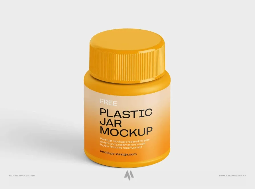 Mockup lọ nhựa nhỏ gọn