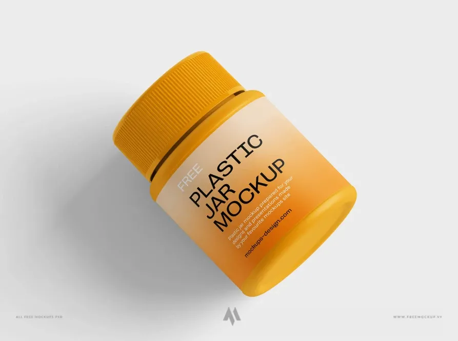 Mockup lọ nhựa nhỏ gọn