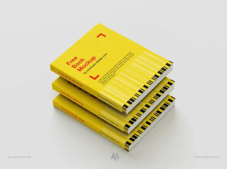 Bộp 7 file mockup sách chuyên nghiệp