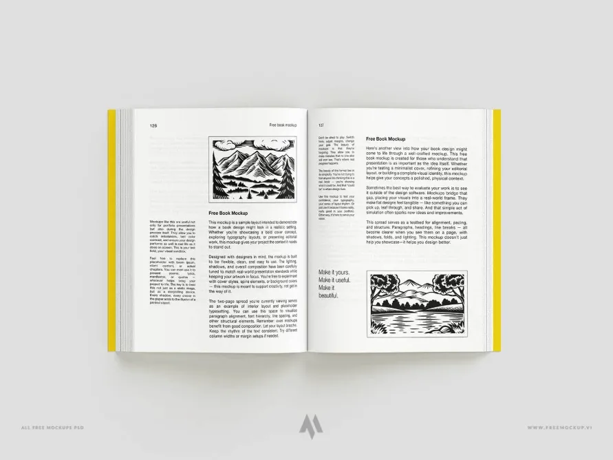 Bộp 7 file mockup sách chuyên nghiệp
