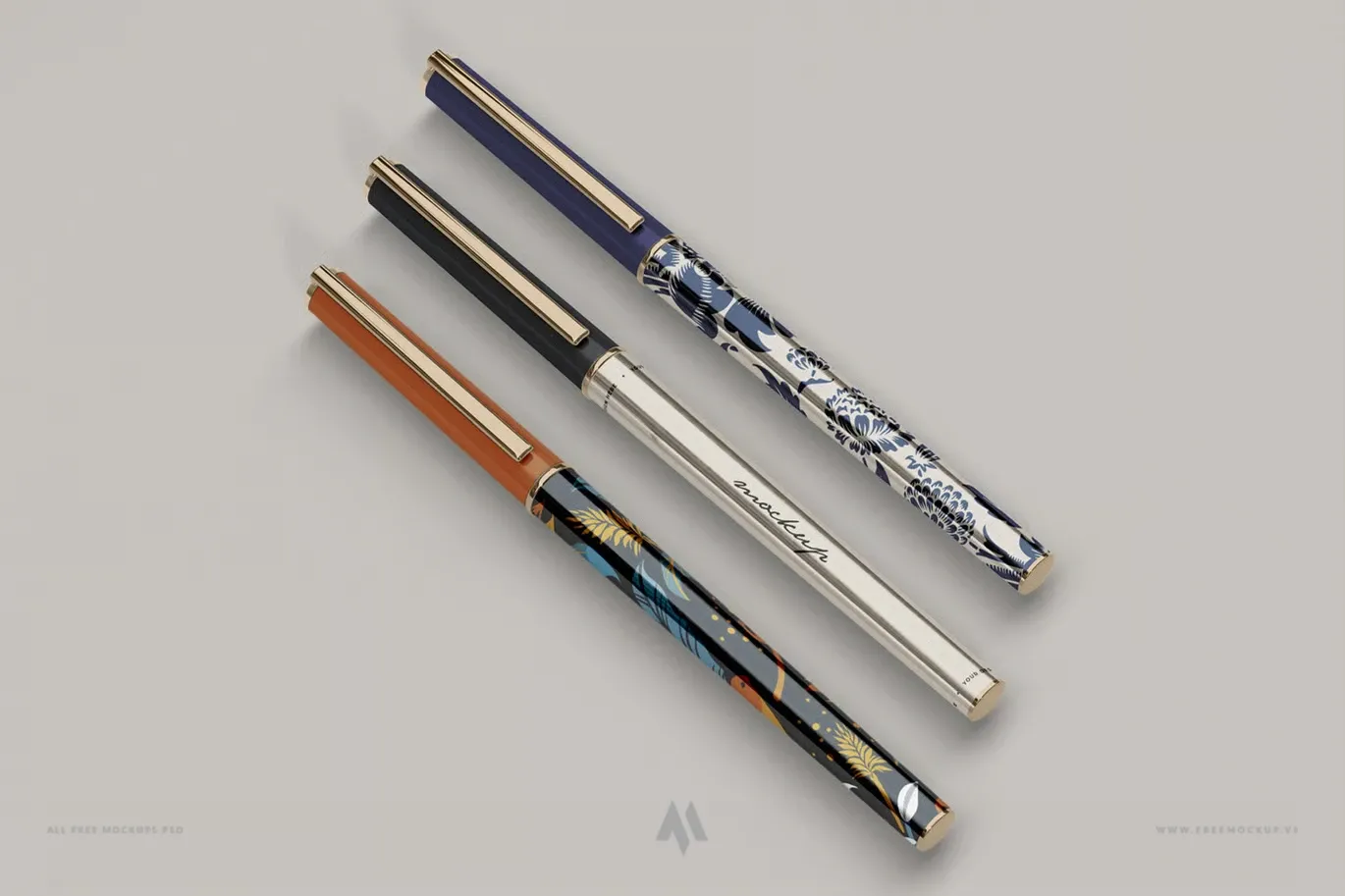 Bộ mockup bút máy sang trọng