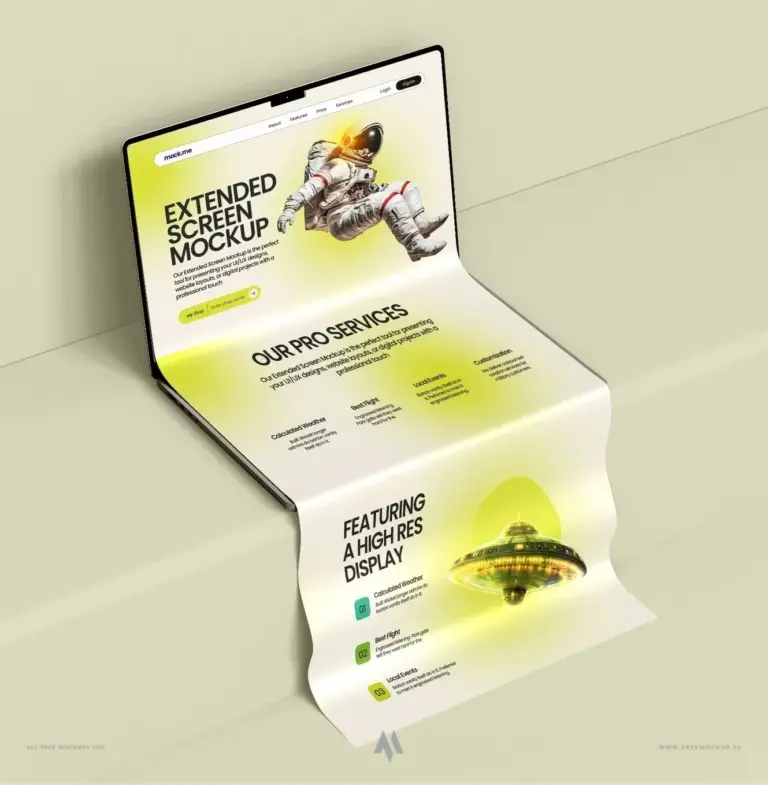 Mockup Website Dài Chuyên Nghiệp