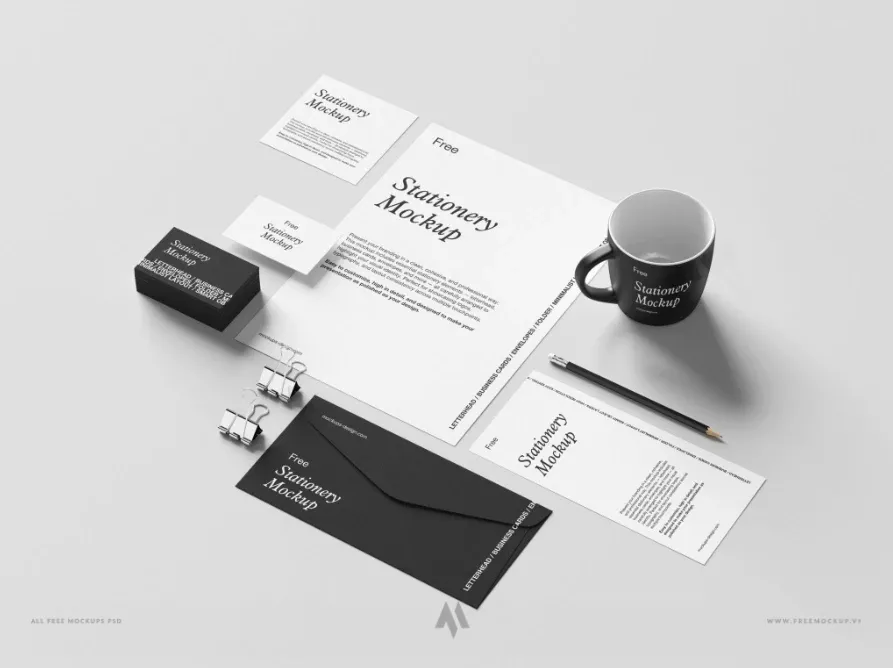 Bộ mockup nhận diện thương hiệu chuyên nghiệp