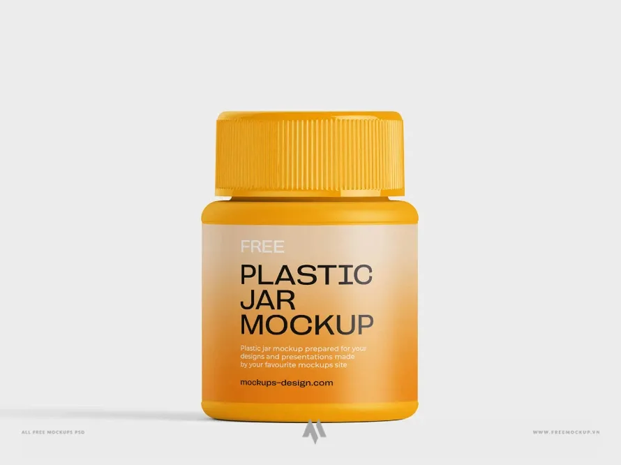 Mockup lọ nhựa nhỏ gọn