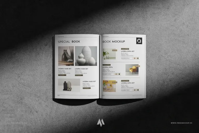 Mockup sách bìa cứng với nền tối