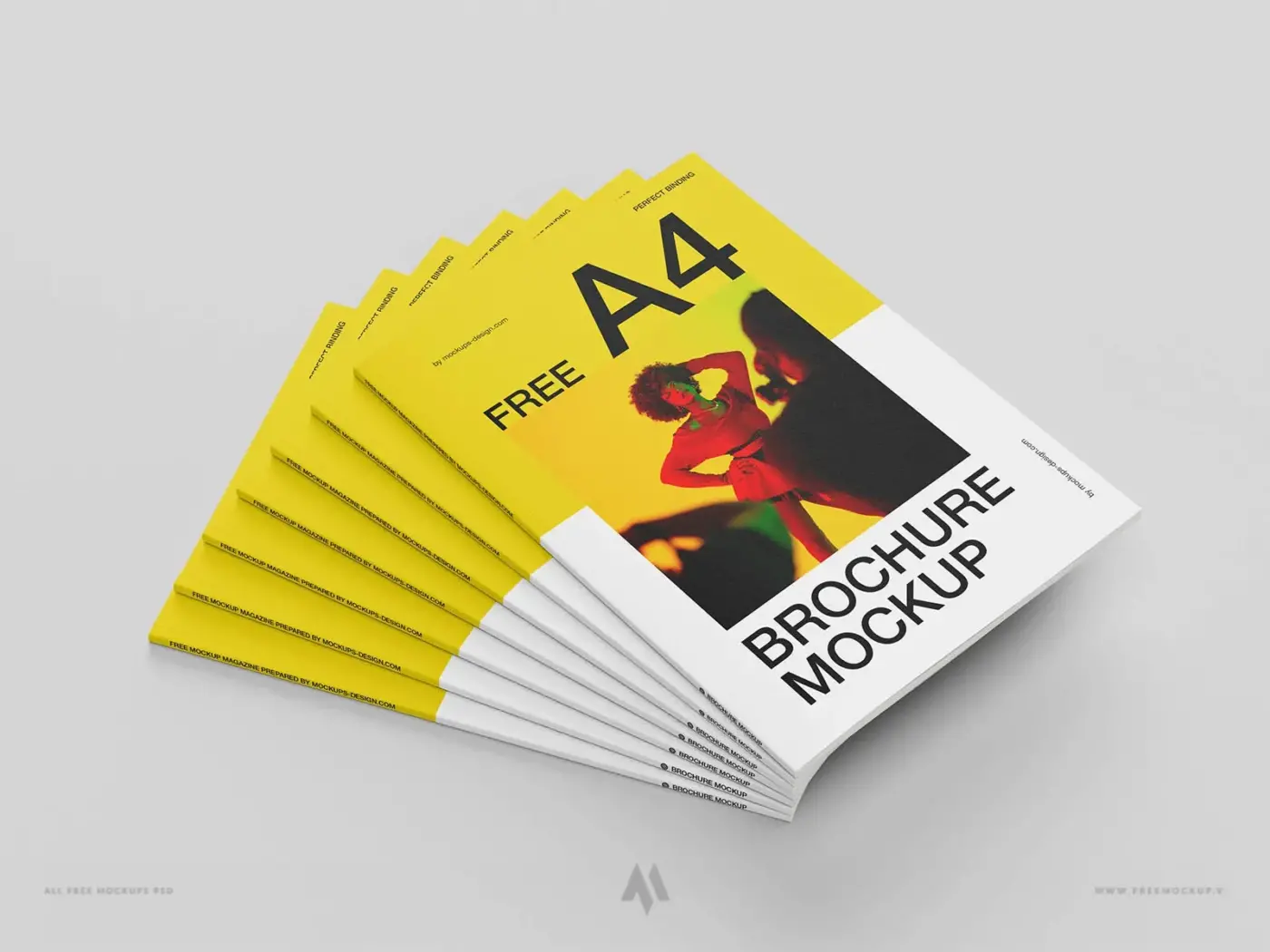 Mockup brochure A4 PSD chuyên nghiệp