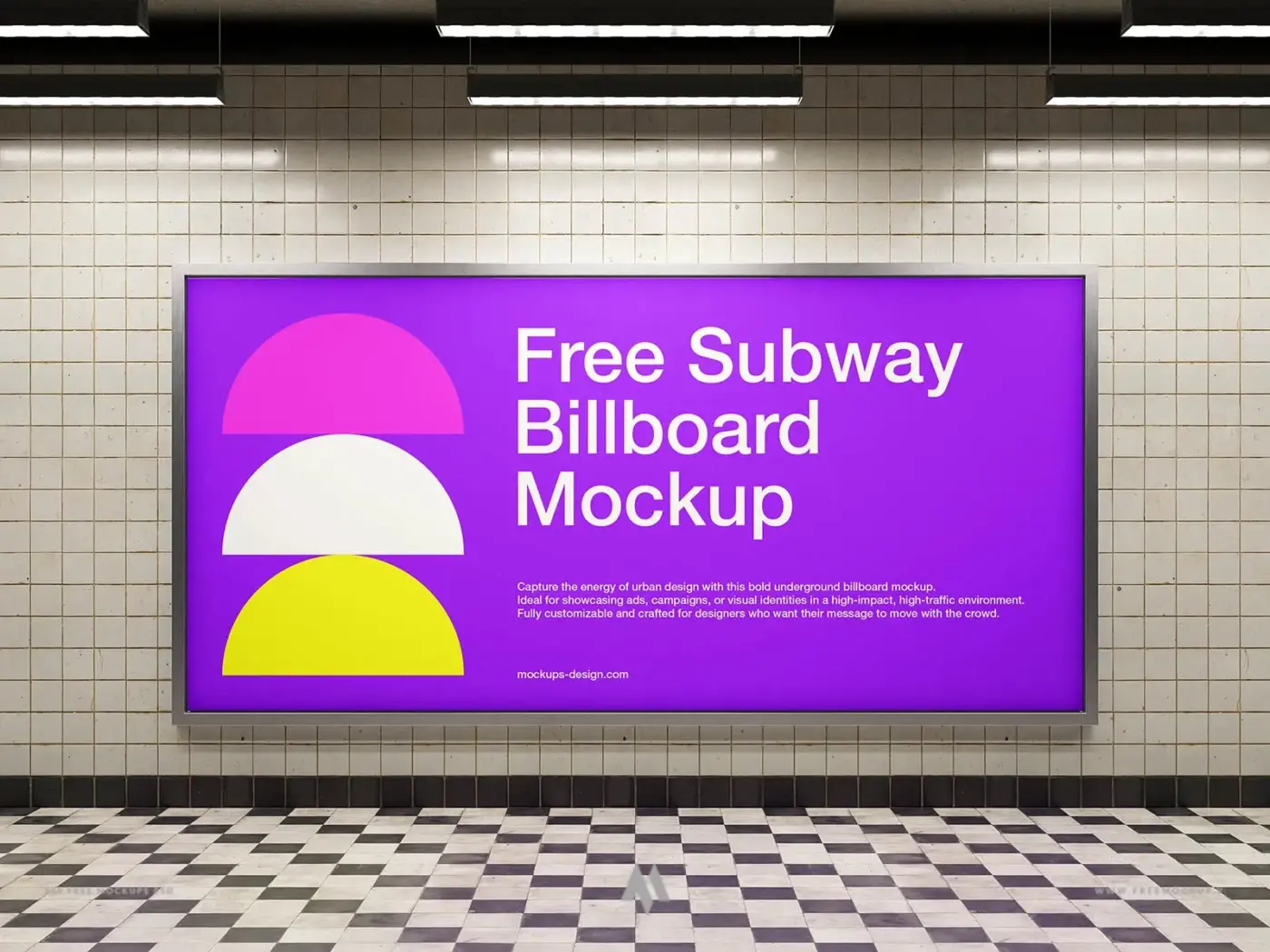 Mockup biển quảng cáo tàu điện ngầm: Nâng tầm thương hiệu!