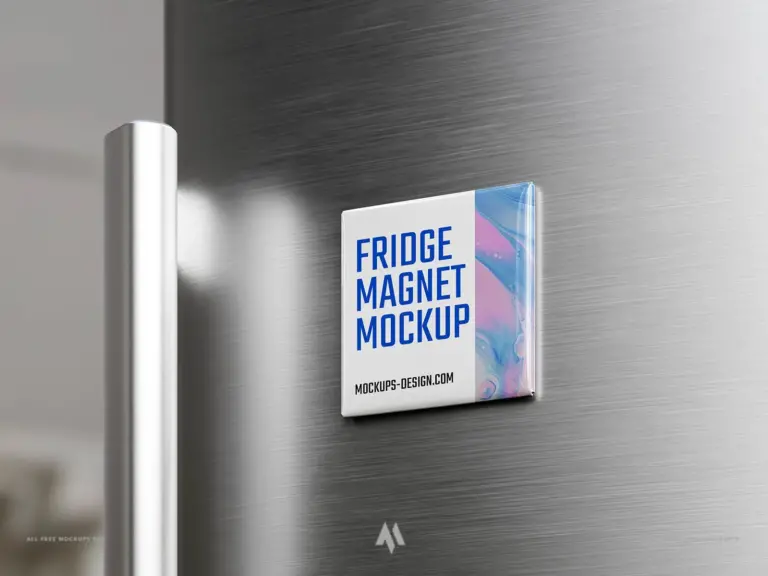 Mockup nam châm tủ lạnh miễn phí