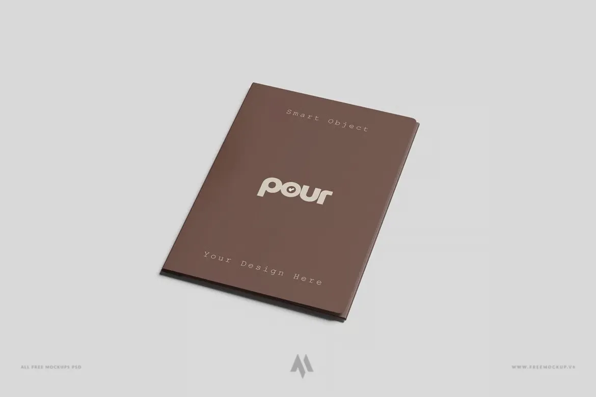 Mockup kẹp tài liệu có tiêu đề thư