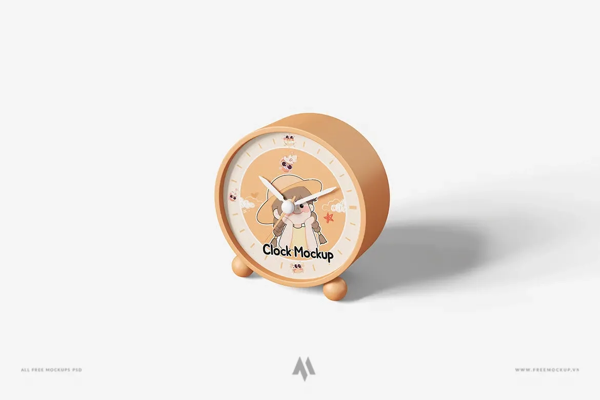 Mockup đồng hồ để bàn miễn phí