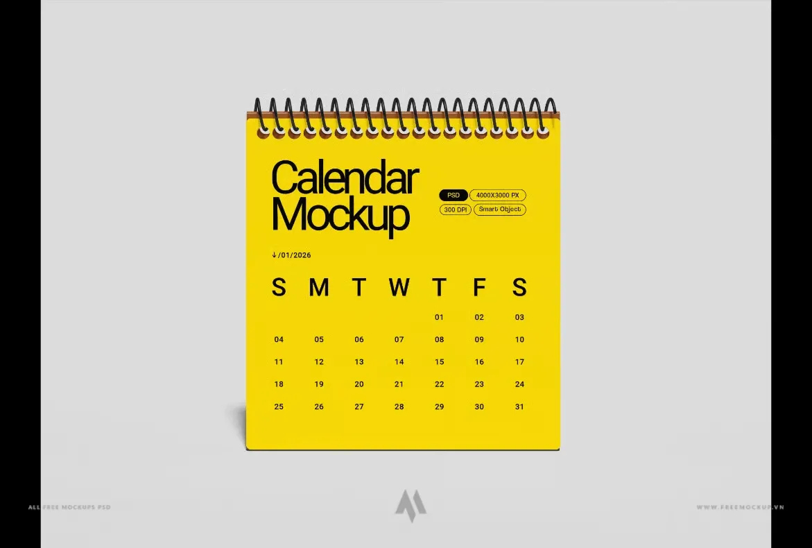 Mockup Lịch Bàn miễn phí