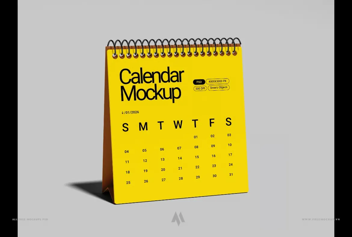Mockup Lịch Bàn miễn phí