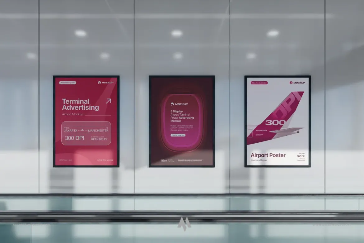 Bí quyết thiết kế nổi bật với Mockup Poster Sân bay!