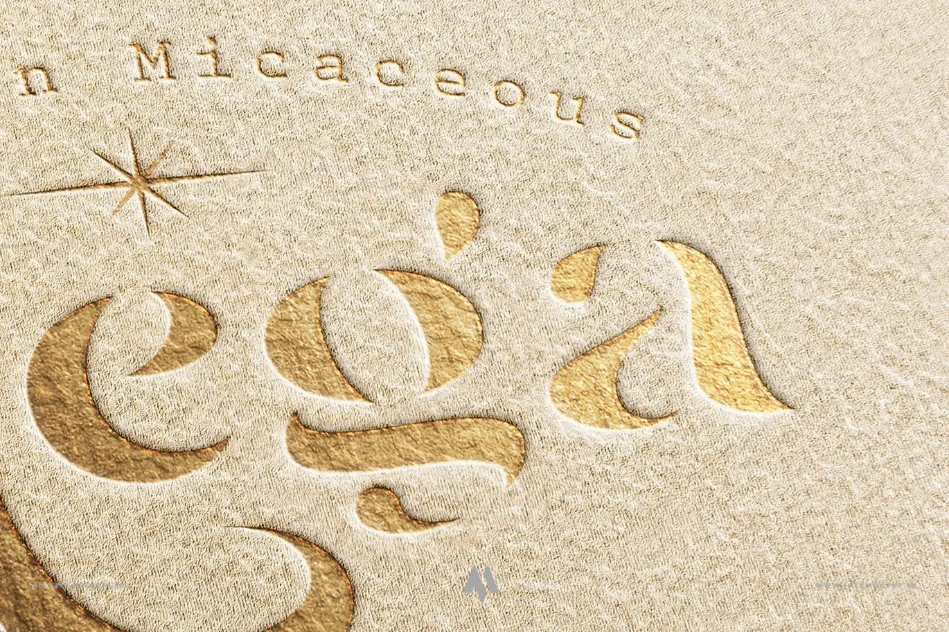 Mockup logo vàng sang trọng