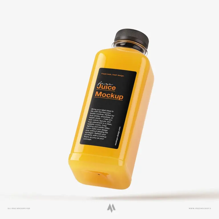 Mockup chai nước ép miễn phí