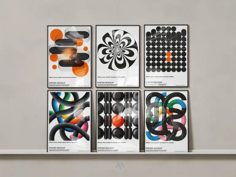 Mockup bộ poster miễn phí
