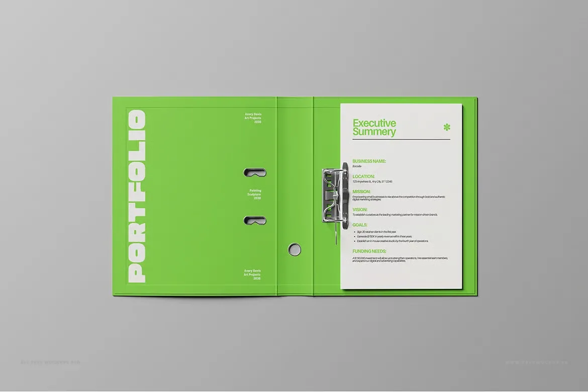 Mockup kẹp hồ sơ miễn phí