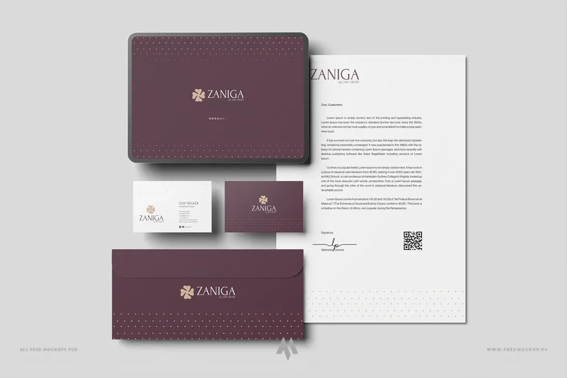 Mockup bộ nhận diện thương hiệu miễn phí