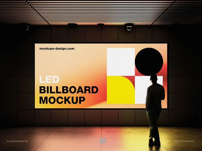 Mockup biển quảng cáo màn led