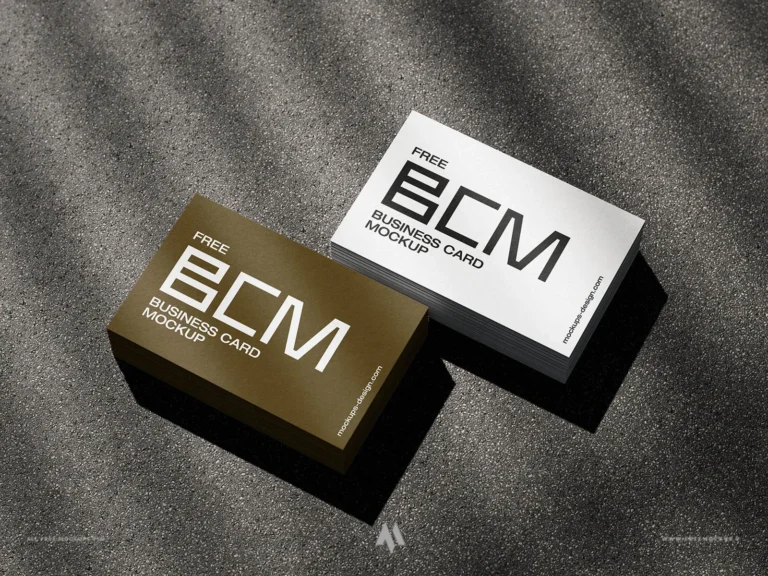 Bộ mockup danh thiếp ngoài trời