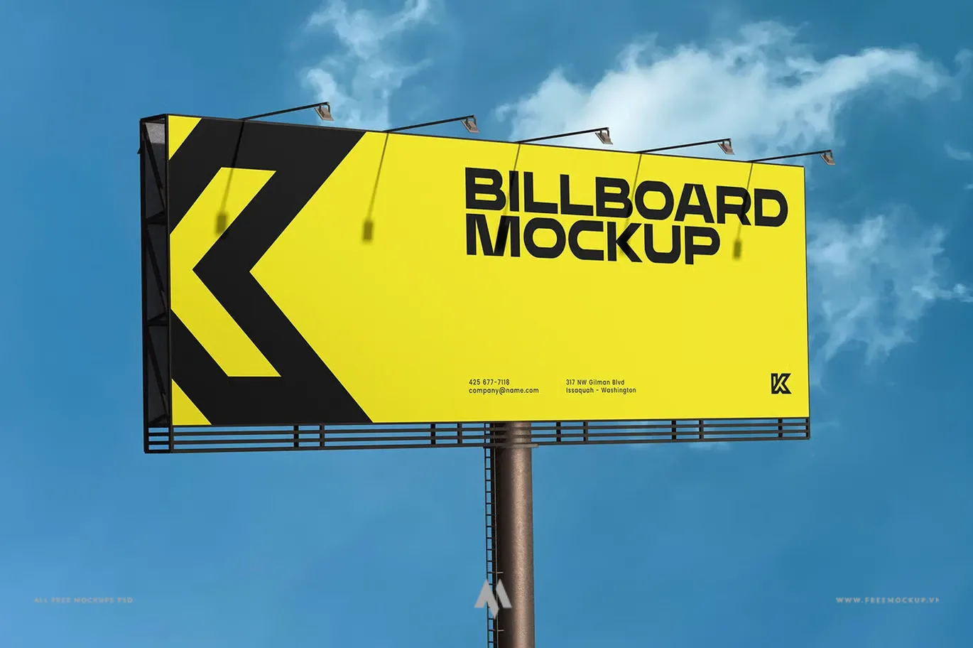 Mockup biển quảng cáo trên đường cao tốc