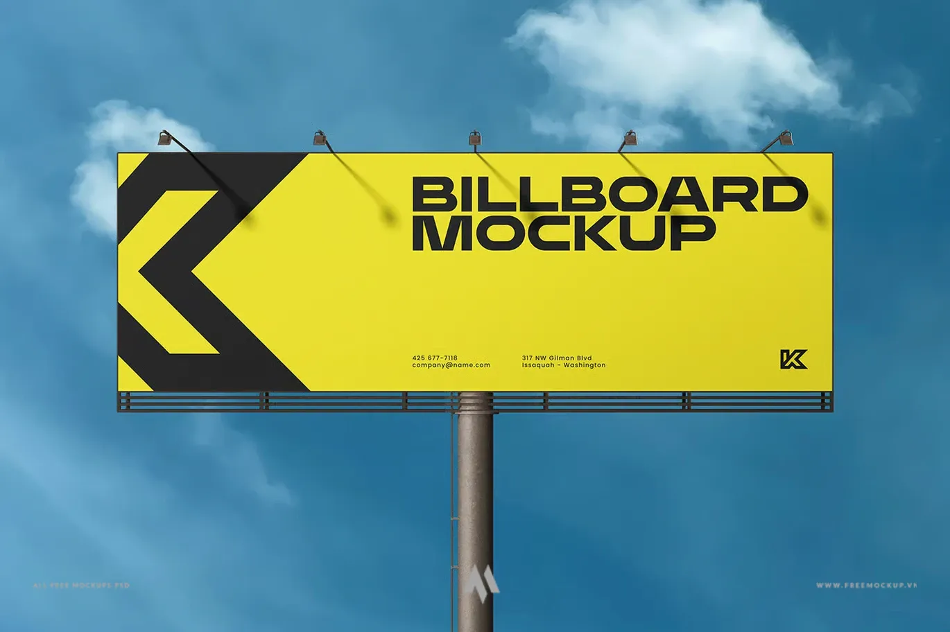 Mockup biển quảng cáo trên đường cao tốc