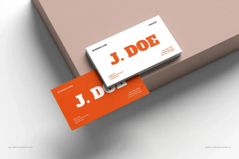 Mockup danh thiếp PSD miễn phí