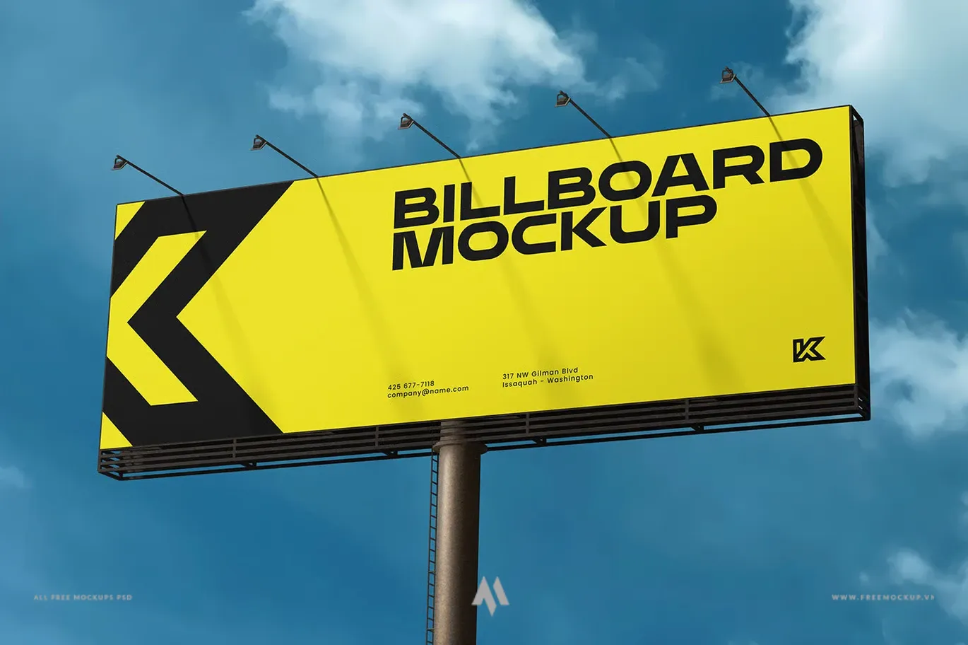 Mockup biển quảng cáo trên đường cao tốc