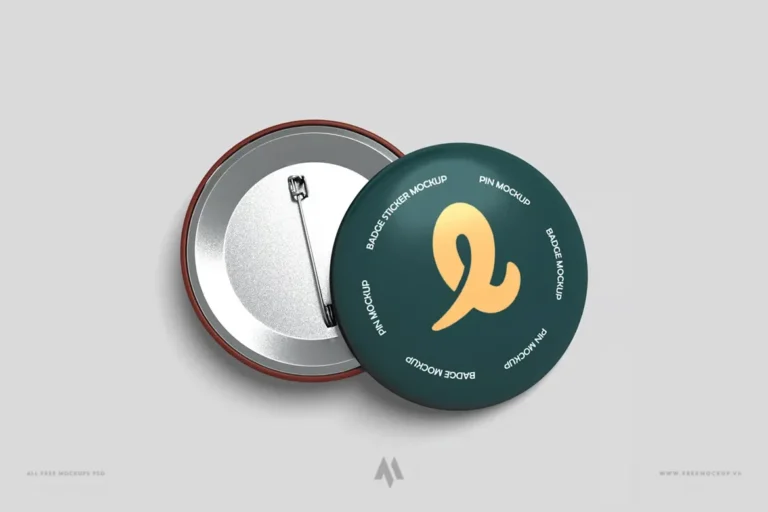 Mockup muy hiệu nhựa tròn miễn phí