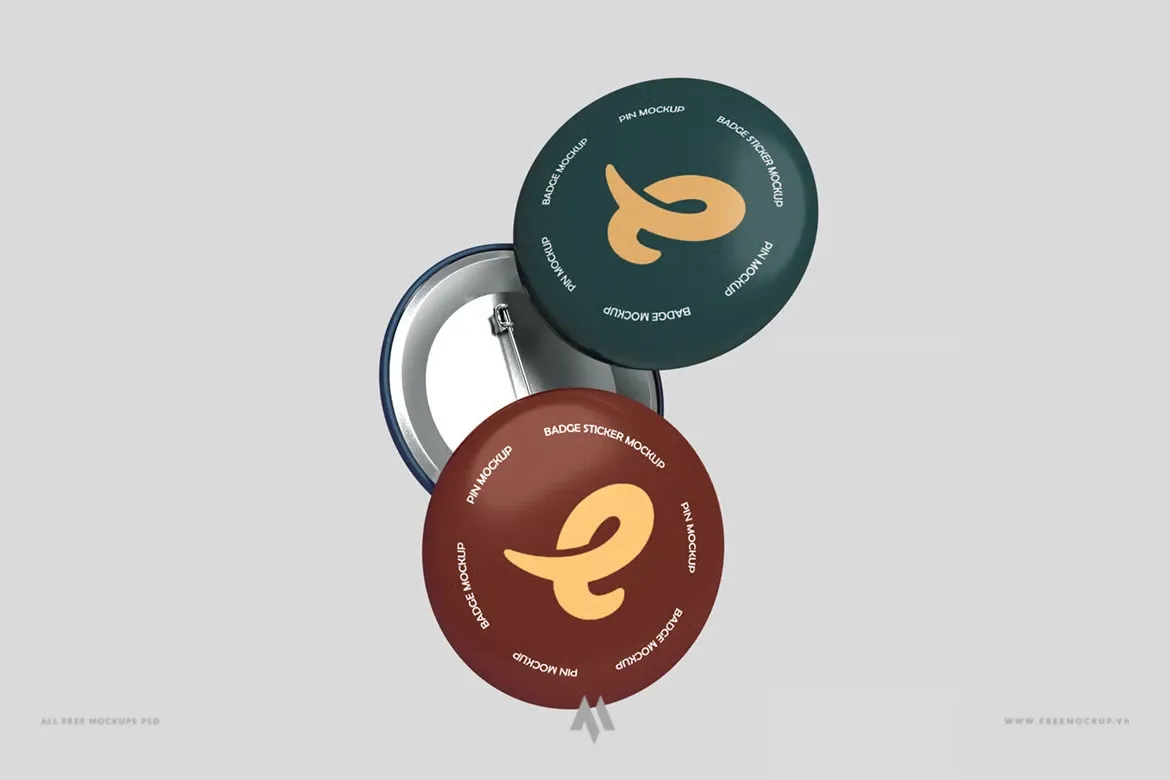 Nâng tầm thương hiệu với Mockup Huy hiệu nhựa tròn!