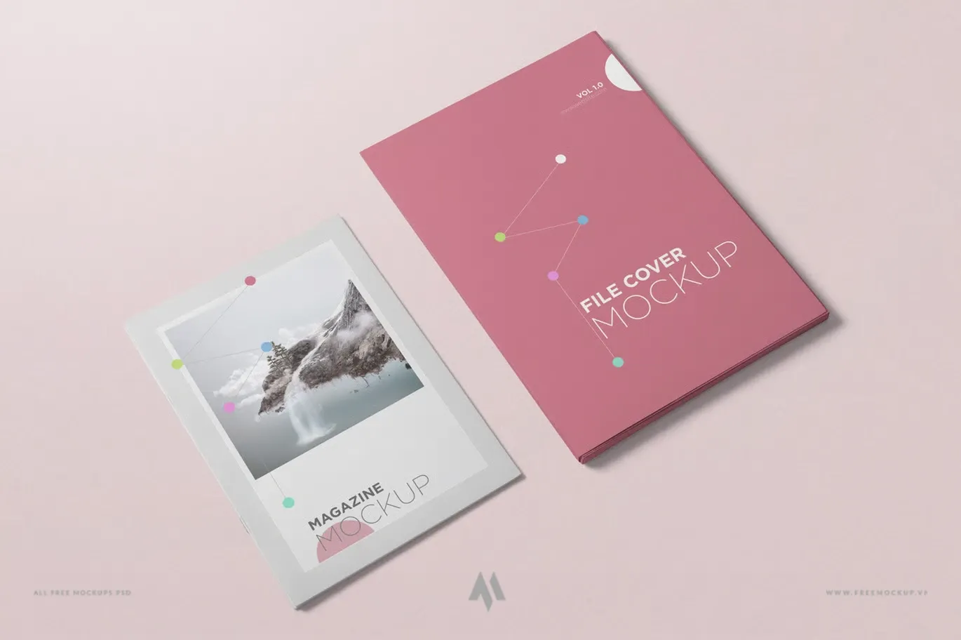 Mockup folder A4 gập 3