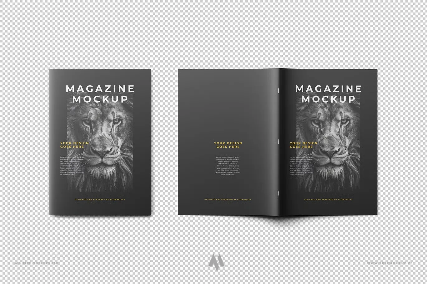 Mockup tạp chí A4 chất lượng cao