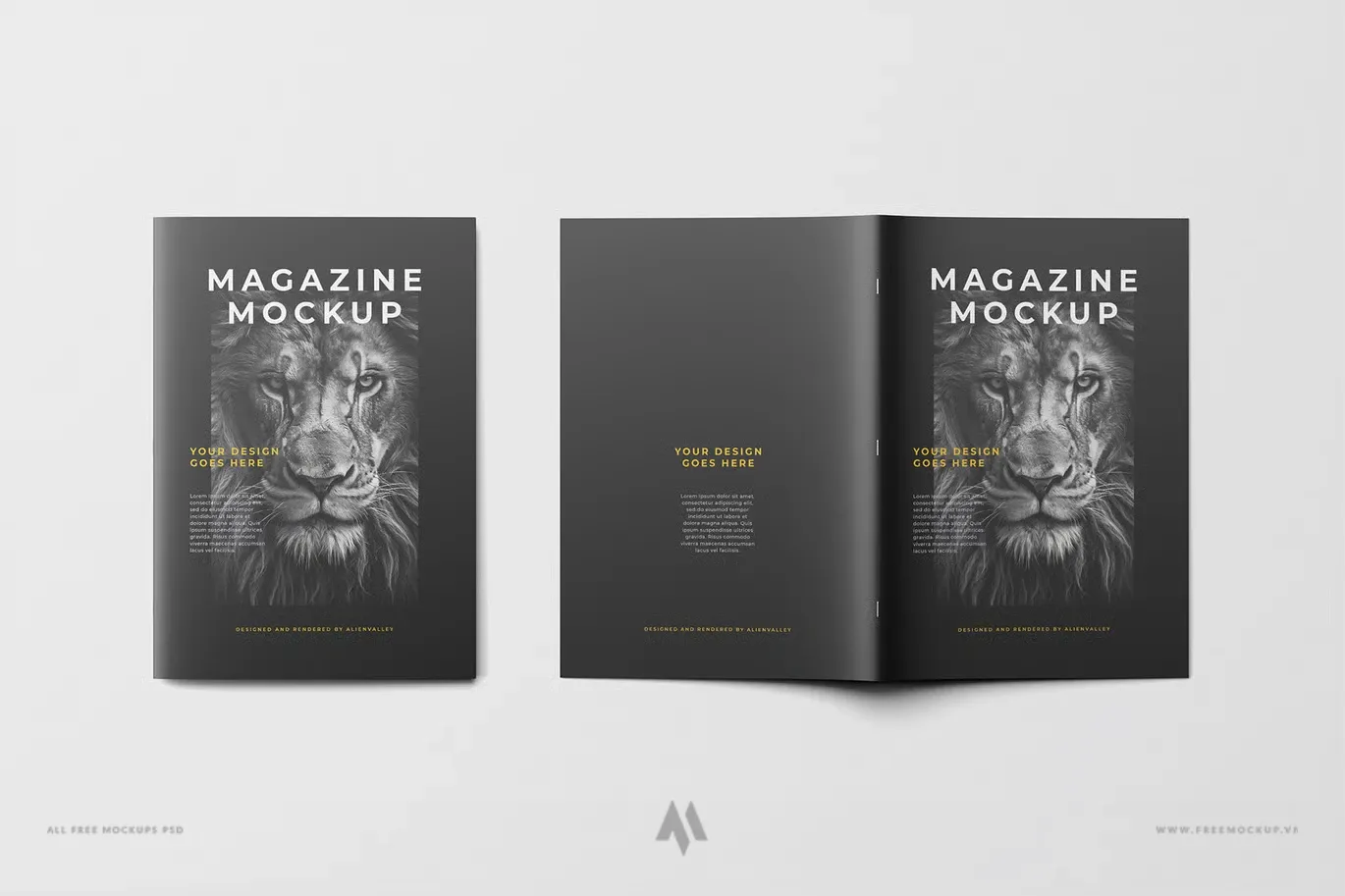 Mockup tạp chí A4 chất lượng cao