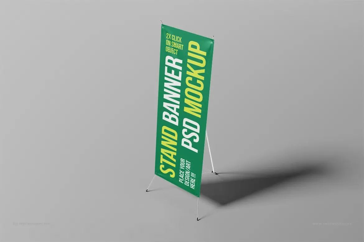 Mockup Standee nền trơn