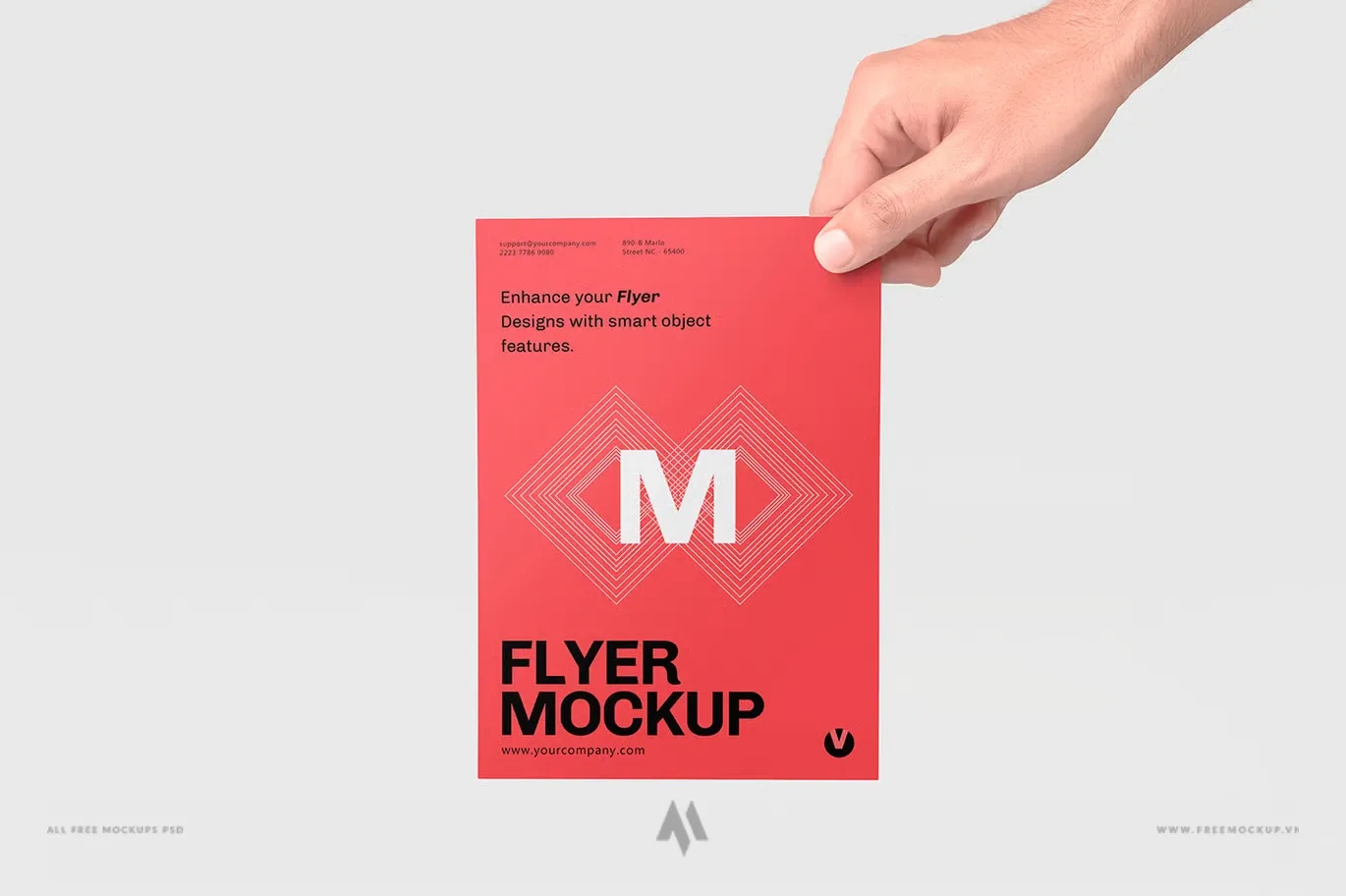 Mockup tờ rơi A4 PSD miễn phí