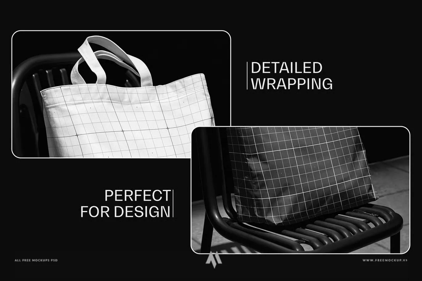 Mockup túi tote vải canvas miễn phí