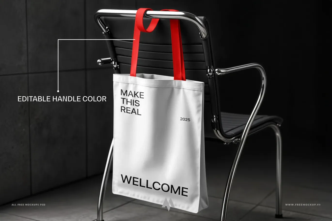 Mockup túi tote vải canvas miễn phí