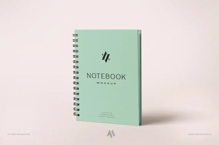 Mockup sổ xoắn miễn phí