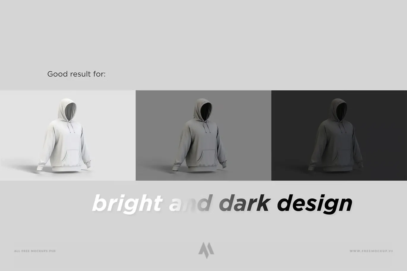 Mockup áo nỉ có mũ trùm đầu